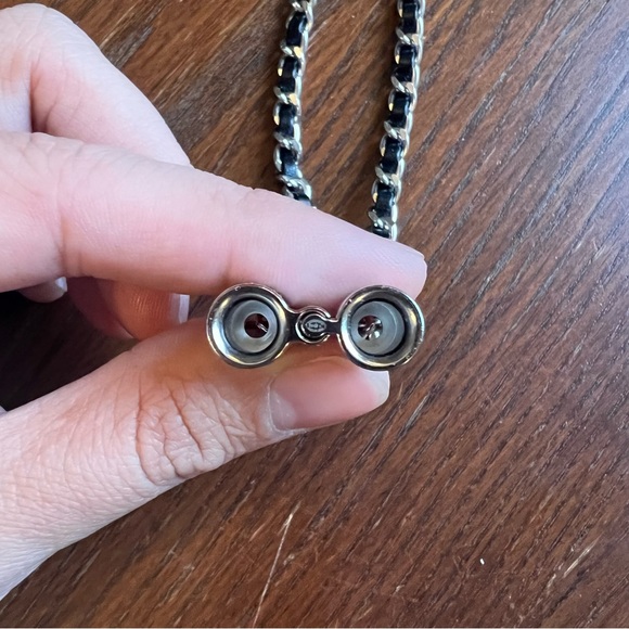 Chanel Chain and Leather Interlocking Necklace - Picture 3 of 7